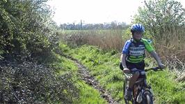 James on one of the tracks near Burrowbridge